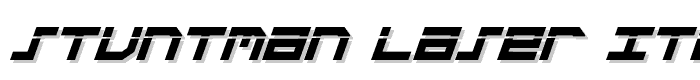 Stuntman Laser Italic font